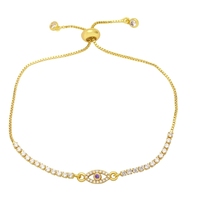 Bijoux fantaisie plaqués or avec zircon, accessoires de tennis, bracelet pour femmes, bracelet maléfique