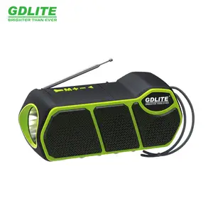 GDLITE tragbarer Mini-Solar-Musik lautsprecher FM-Radio mit Taschenlampe MP3-Playersolar-Not beleuchtung, beliebt in Afrika