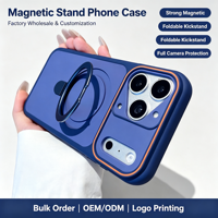 Support de téléphone en gros avec coque pour iPhone 17 Pro Max, étui de protection magnétique pour iPhone 16 Pro Max et iPhone 15