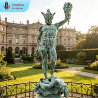 Sculpture de figures mythologiques personnalisées de qualité supérieure pour la décoration de jardin de manoir européen, sculpture en bronze de dieux grecs en cuivre.