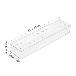 Acrylic Flower Box 24-Hole Rectangle Transparent Wedding <b>Table</b> Decor <b>Party</b> Centerpiece - Product Image 2