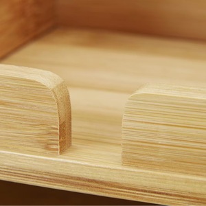 Office <b>Organizer</b> Bamboo Desktop Storage Rack With Drawers A4 <b>File</b> Holder Minimalist Style For Office Desk Use - Product Image 4
