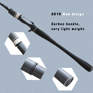 Canne à pêche à la basse personnalisable OEM, fabriquée sur mesure en carbone ultraléger, 2 brins, action rapide, 7'0"/7'6", pour la pêche en lac, rivière et ruisseau - Product Image 4