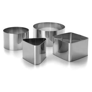 Set di 4 anelli per pasticceria in acciaio inossidabile per cottura al forno e preparazione di dolci - Product Image 1