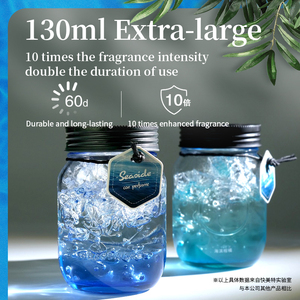 Perfume en Gel Carmate Ocean Flavor en Botella de Vidrio, Aroma Duradero, Desodorante con Fragancia Natural, 130 ml, Diseño Brisa Marina, 3 Años - Product Image 1