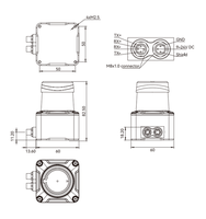 AKUSENSE AS-35C TOF Mini 360 Capteur Photoélectrique Industriel Scanner Radar Laser à Réflexion Diffuse LiDAR 60000Hz RJ45 9-24V DC