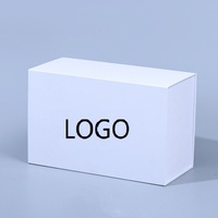 Boîte magnétique à rabat pliable en blanc pur boîte-cadeau en carton simple de luxe avec logo personnalisé