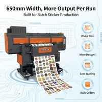 Impresora UV DTF de 60 cm con Solución de Lámina Dorada, Máquina de Transferencia de Película A/B, Tinta CMYK+Blanco+Verniz para Impresión de Productos Personalizados