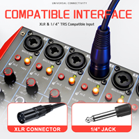 Console de mixage audio portable 8 canaux AG-8 avec Bluetooth, USB et alimentation fantôme 48V pour diffusion en direct et enregistrement