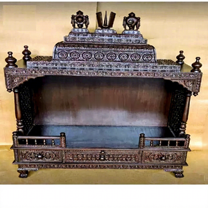 Diseño exclusivo de templo Bala Ji de madera de teca para el hogar, templo de madera maciza tallado a mano estilo Balaji, Mandir de diseño en oferta en el Reino Unido. - Product Image 1