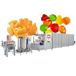 Linha de produção automática de doces macios HNOC para frutas gelatinosas e ursos, máquina de fazer doces gomosos