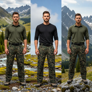 Pantalon tactique camouflage patchwork pour homme, séchage rapide, coupe-vent, respirant, pantalon cargo pour entraînement en plein air - Product Image 2