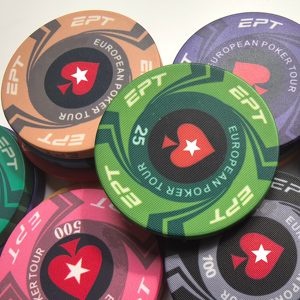 Jetons de Poker en Céramique Qualité Casino 10g 39mm, Écologiques, Couleur, Numéro et Logo Personnalisés, Style EPT, pour <span class=keywords><strong>Jeu</strong></span> de Texas Hold'em - Product Image 2