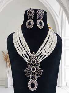 Factory Fashion <b>Crystal</b> Necklace Chunky Statement Zinc Alloy Strand Chain for Anniversary <b>Beads</b> Mala for Engagement Anniversary - Product Image 2