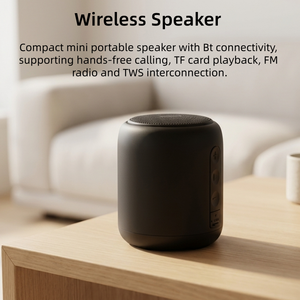 Enceinte <span class=keywords><strong>sans</strong></span> <span class=keywords><strong>fil</strong></span> étanche 5W Mini Boombox avec batterie interne 1200mAh et fonction d'appel mains libres pour cuisine et salle de bain - Product Image 5