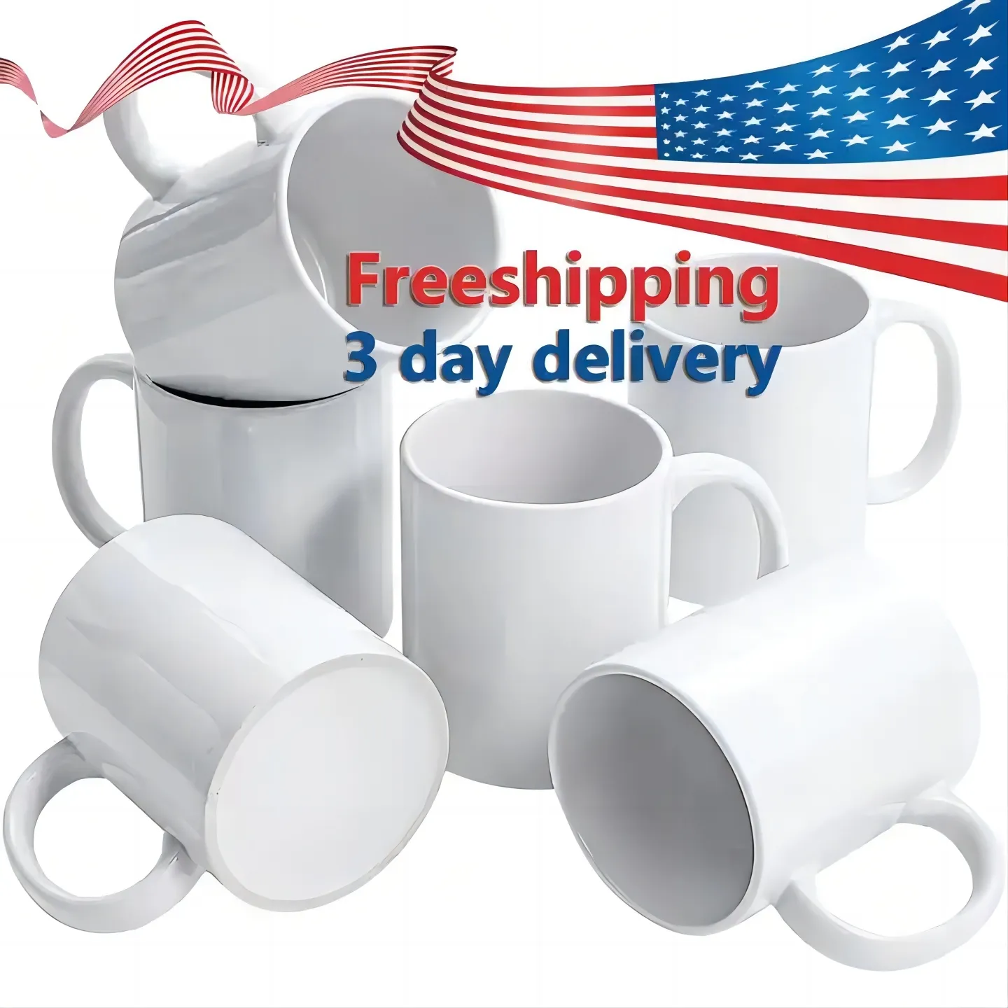 Grosir kustom Logo 11 oz teh susu kantor putih sublimasi keramik kosong promosi cangkir kopi untuk pencetakan