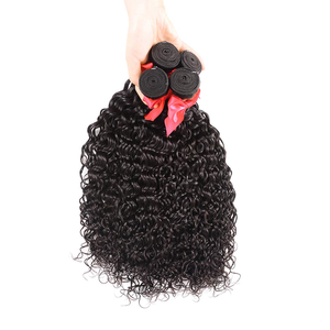 Extensions de cheveux brésiliens Water Wave avec closure, 100% naturelles non traitées, avec closure 4x4, raie libre, ondulées et bouclées, effet mouillé - Product Image 2