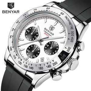 Montre à Quartz Homme BENYAR 5192 42mm en Alliage avec Cadran en Verre, Calendrier et Minuteur, Affichage à Aiguilles – Nouveauté 2025 – Vente Flash - Product Image 1