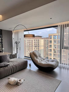 كرسي استراجة هزاز بشكل بيضاوي من الألياف الزجاجية بتصميم فاخر مع وضعيات قابلة للتعديل مع كرسي جلد لغرفة المعيشة في المنزل للاسترخاء والاسترخاء - Product Image 3