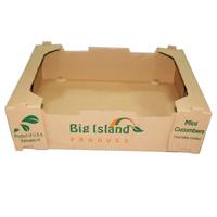 Carton ondulé de fruits légumes en papier personnalisé Boîte d'emballage pour tomate pomme banane