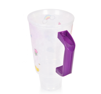 Tasse de voyage en plastique écologique de 32 onces avec couvercle pivotant bouteilles d'eau jetables poignée pailles à vendre