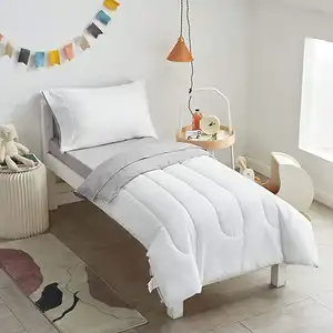 Sợi Nhỏ Vải Siêu Mềm Mại Thoáng Khí Comforter Giường Cũi Phẳng Được Trang Bị Tấm Toddler Nệm Giường Đặt