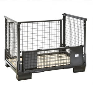 Pallets métalliques empilables en treillis d'acier avec roulements à billes pour entrepôt et usage en restaurant – Modèle <span class=keywords><strong>Depot</strong></span> Fit - Product Image 4