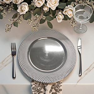 Wholesale Luxury Durable <strong>Metal</strong> Polished Round Charger <strong>Plates</strong> for Weddings Hotels Fujian Home Decor-Customized Stocked Dinnerware - Product Image 3