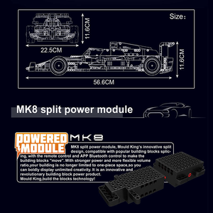 Moule King 13151S 1226PCS Car Serie Rouge <span class=keywords><strong>F1</strong></span> Flèche Racing Car Building Block Model Technical Educational Toy Festival Gift - Product Image 5