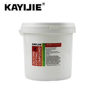 KAYIJIE ST-312 Composé de scellement silicone bicomposant 2K noir liquide, conducteur thermique, étanche pour transformateurs d'alimentation - Product Image 1