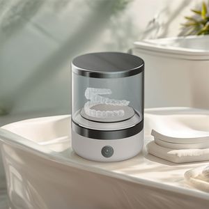 Nouveau Nettoyeur Ultrasonique Dentaire UV Mini 2026 45kHz Haute Fréquence Électrique pour Produits Dentaires Corps Cylindrique Transparent - Product Image 3