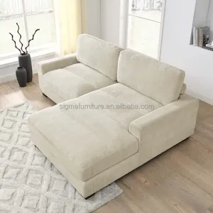 Sofá Seccional de lino tapizado <span class=keywords><strong>Chaise</strong></span> <span class=keywords><strong>Longue</strong></span> moderno de la mejor calidad a la venta - Product Image 6