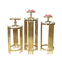 Ensemble de socles en métal doré modernes, socle professionnel, pilier, décoration de table de dessert pour mariage, utilisation intérieure/extérieure, Magicluv