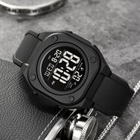 Reloj SKMEI 2160 para Hombre, Resistente al Agua, con Cronómetro, Luz LED, Movimiento Electrónico, Reloj de Pulsera, Reloj Despertador, Reloj Digital