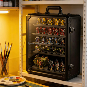 Étui de transport miniature en alliage d'aluminium avec plateaux de rangement et de présentation pour figurines Warhammer et objets de collection - Product Image 5