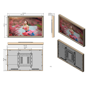 2025 Khung ảnh kỹ thuật số HD quảng cáo Màn hình <span class=keywords><strong>LCD</strong></span> hiển thị video nghệ thuật hình ảnh 21.5 inch gỗ kỹ thuật số biển - Product Image 5