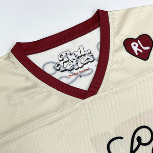 Camiseta de fútbol de talla grande con estampado cuadrado, diseño de retazos personalizado, cultivo de fútbol americano Unisex - Product Image 4