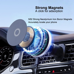 15 Wát <span class=keywords><strong>Qi</strong></span> chứng nhận từ sạc xe hơi không dây với xe núi người giữ điện thoại và Type-C đầu vào - Product Image 6