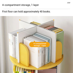 Estantería Giratoria 360° para Libros, de Piso/Techo, Lacada, Resistente, de 5 Niveles, Moderna, Ahorra Espacio, para Sala de Estar o Cuarto de Niños, Venta al Por Mayor - Product Image 4