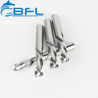 Fresa de compresión de carburo sólido BFL de 2 filos, broca de compresión de 0.125 pulgadas, fresa de compresión de 1/2 pulgada