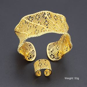 ชุดเครื่องประดับทองเหลืองคุณภาพสูงราคาแข่งขัน Jxx ลดราคาใหม่ ชุบทอง 24K สำหรับผู้หญิง ลูกปัดทันสมัยสำหรับเป็นของขวัญ ขายส่ง - Product Image 1