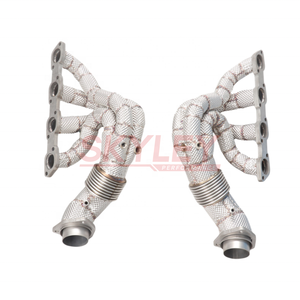 Collecteurs d'échappement à flux libre pour <span class=keywords><strong>Ferrari</strong></span> <span class=keywords><strong>F430</strong></span> Spider Coupé 4.3L V8 2005~2008 en acier inoxydable SS304, collecteur de performance à fixation par boulons - Product Image 3
