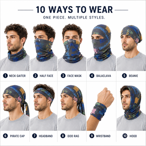 Multifunctional Neck Gaiter Breathable Face Cover Stretch Tube <strong>Bandana</strong> UV Protection for Cycling Running Hiking Fishing - Product Image 2