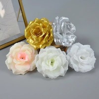 Meistverkaufte Mittelgroße Seiden-Kunstrosen-Stiele Smaragdgrün Gold Hochzeit Babyparty St. Patrick's Day Deko Großpackung DIY