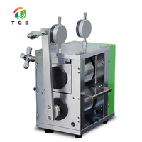 Machine à rouler manuelle à double rouleaux TOB pour électrode de batterie au lithium