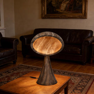 Nordic Postmodern Creativity Danish Stone Grey Bedroom Brick Table Light For Living <b>Room</b> - Product Image 1