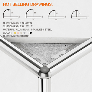 Nhà máy hợp kim nhôm/thép không gỉ Gốm cạnh cắt Dải hồ sơ cho gạch/thảm/sàn/CẦU THANG nosing/Góc tường - Product Image 2