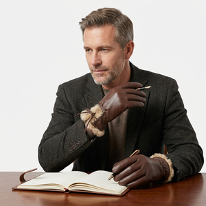 Wholesale Genuine Leather Wrist-Length Men Women Casual Four Seasons Cotton Lining Breathable Durable <b>Gloves</b> for Outdoor Party - Product Image 1