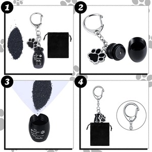 Köpek ve Kedi Külleri için Saklama Torbalı Evcil Hayvan Urn Anahtarlığı, Küçük Hayvan Kremasyon Hatırası, Çevre Dostu Paslanmaz Çelik Anıt Urn - Product Image 5