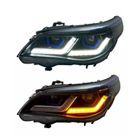 Pour BMW Série 5 E60 2003-2010, ensemble de phares LED Angel Eye avec accent bleu amélioré, DRL, avec lentilles bi-projecteurs